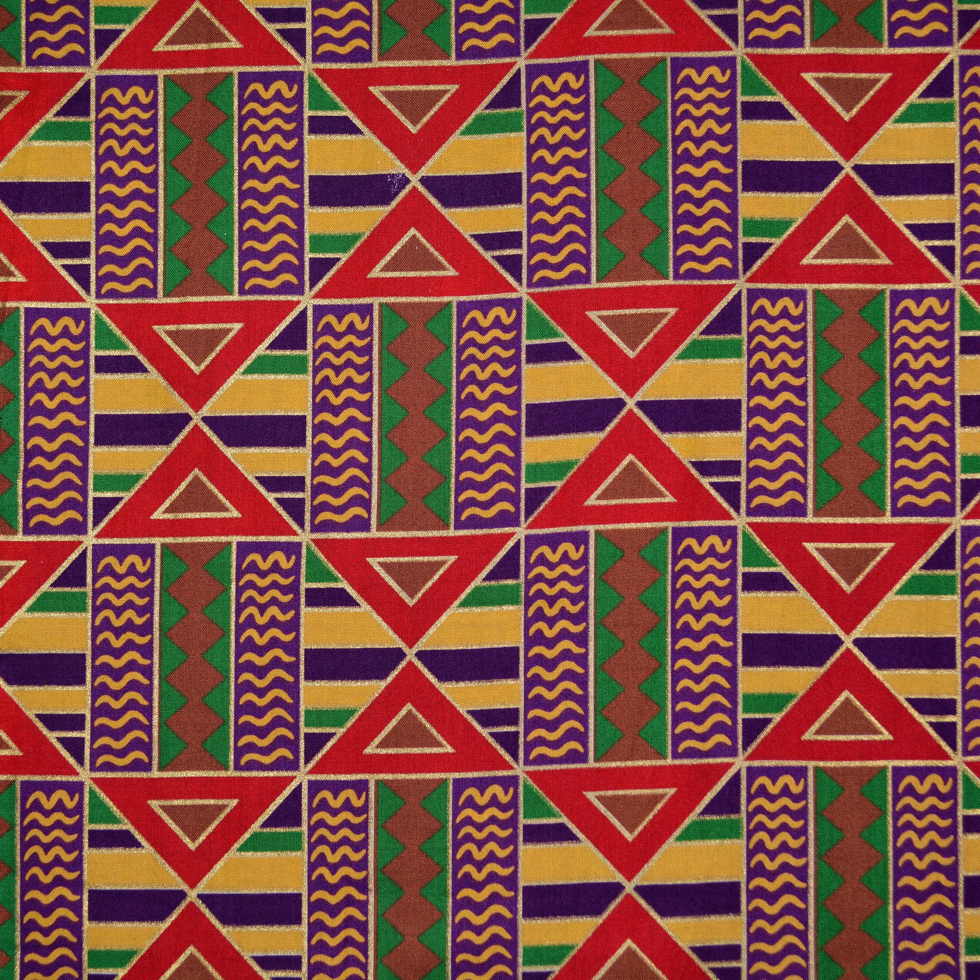African Geometric pattern fabric, ethnic cotton for JoAnn