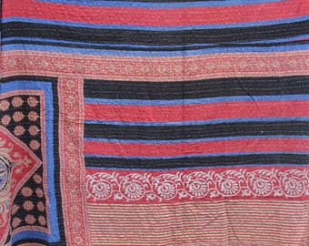 Kantha cloth quilt or bedspread blanket vintage Kantha stitched