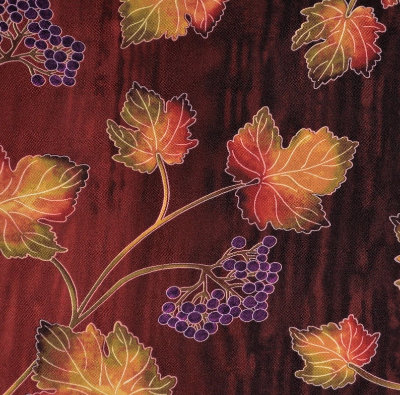 Timeless Treasures wine country fabric Grape leaves fabric