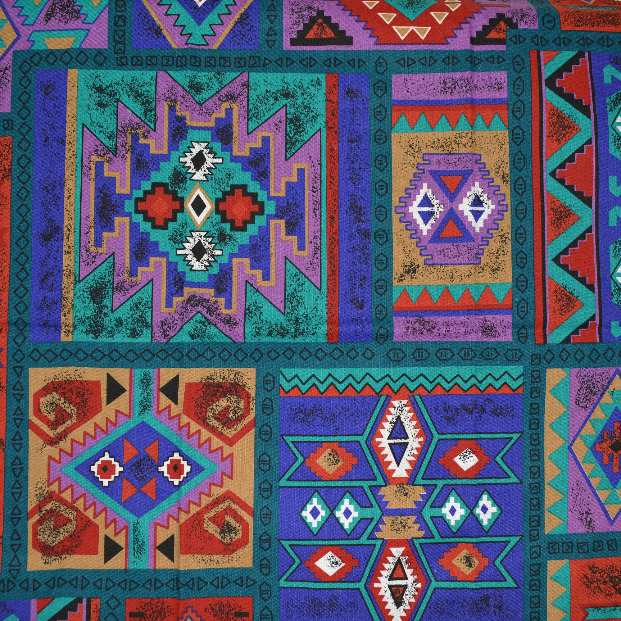 Aztec stripe fabrics, Southwest novelty quilting cotton, Cranston vintage