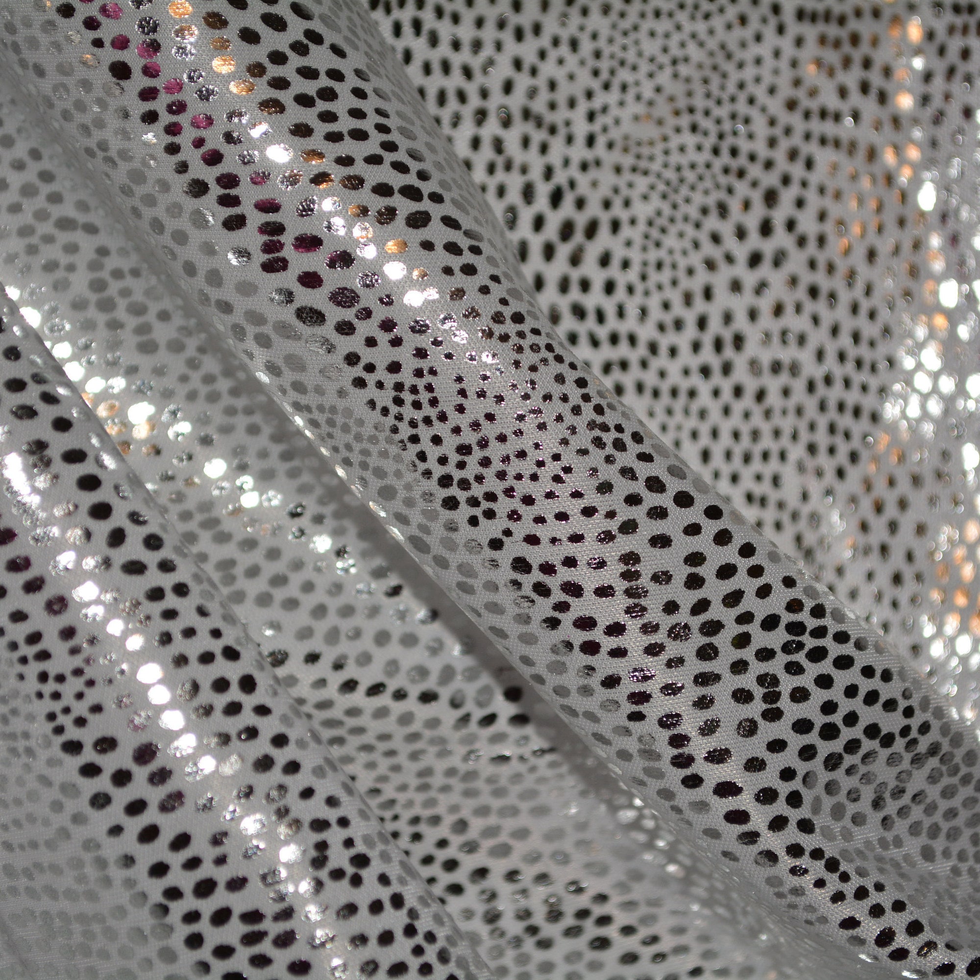 Silver stretch fabric bundle, metallic spandex lycra fabric