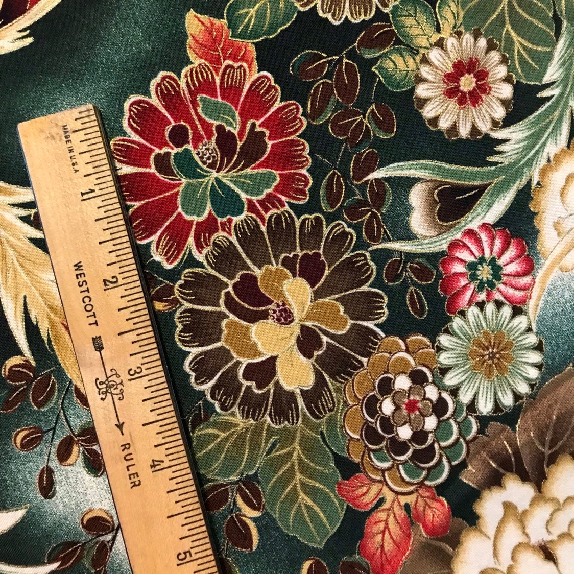 Vintage Robert Kaufman Asian fabric yard