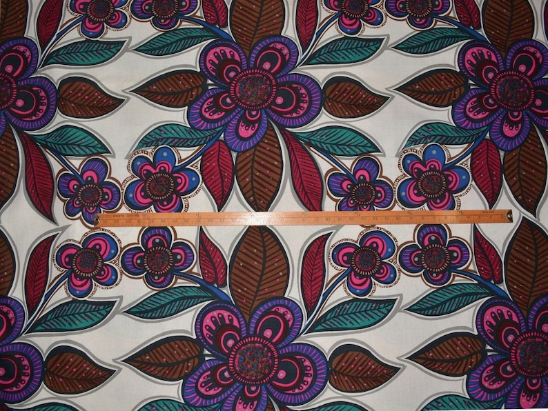 Upholstery Mod floral Flower power mod decor upholstery fabric