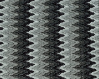 Ribbed Knitted vintage fabric, Bargello design, stretchy rayon woven, 2 yards