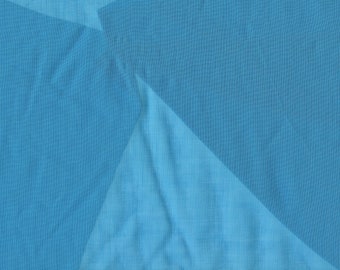 Vintage Organdy cotton fabric by the yard, blue Swiss Made