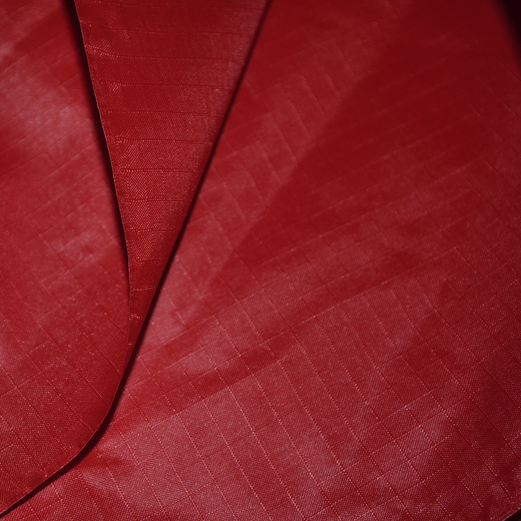 Red ripstop nylon fabric rip stop