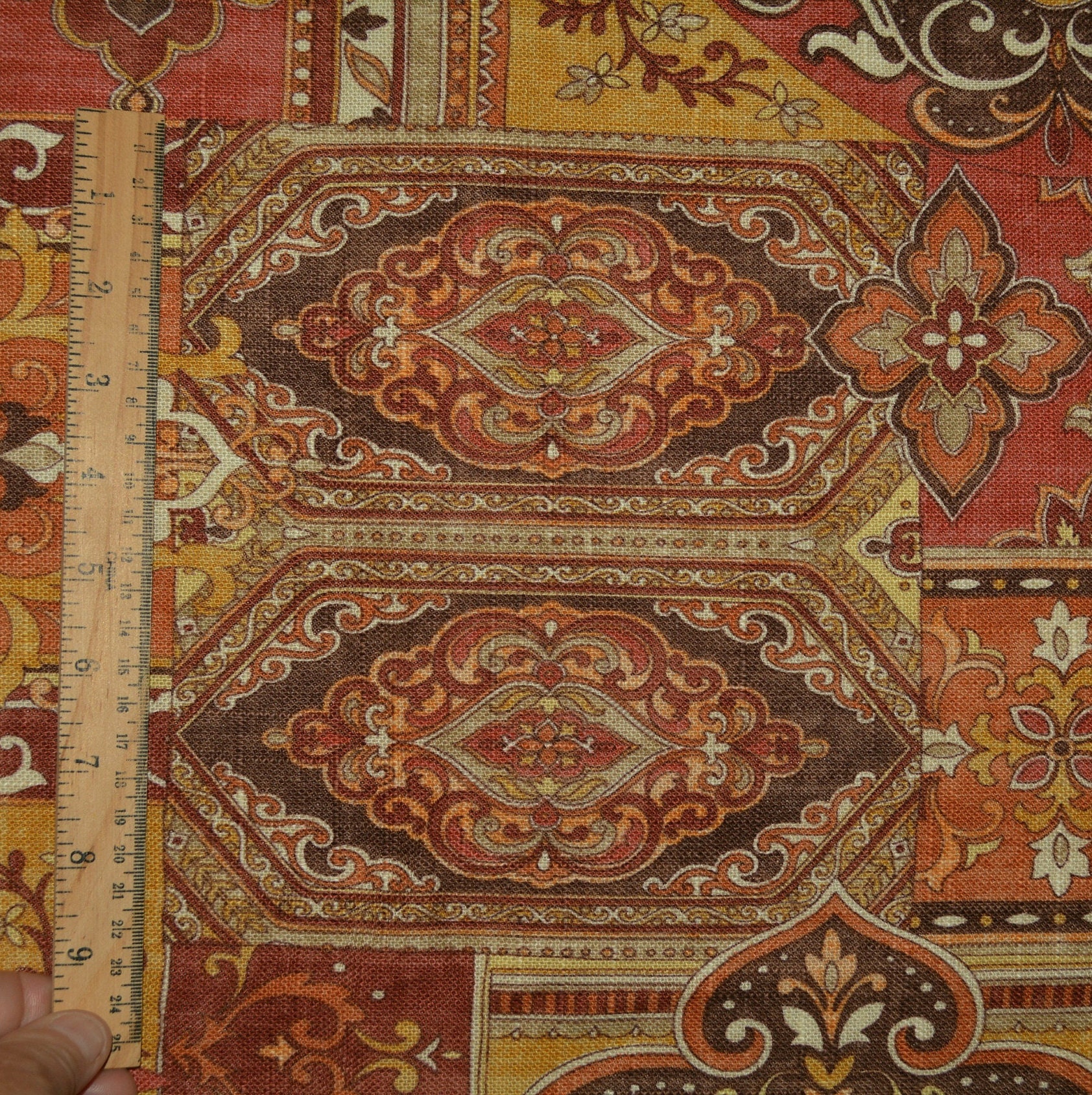 Moroccan Patchwork Upholstery Fabric by the Yard Autumn Etsy UK