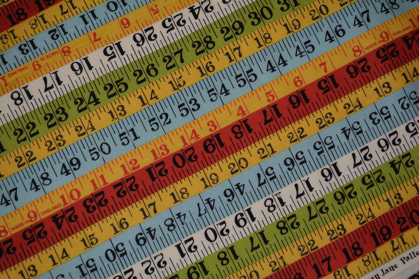 Measuring tapes cotton fabric by moda American Jane Tape Measure quilt