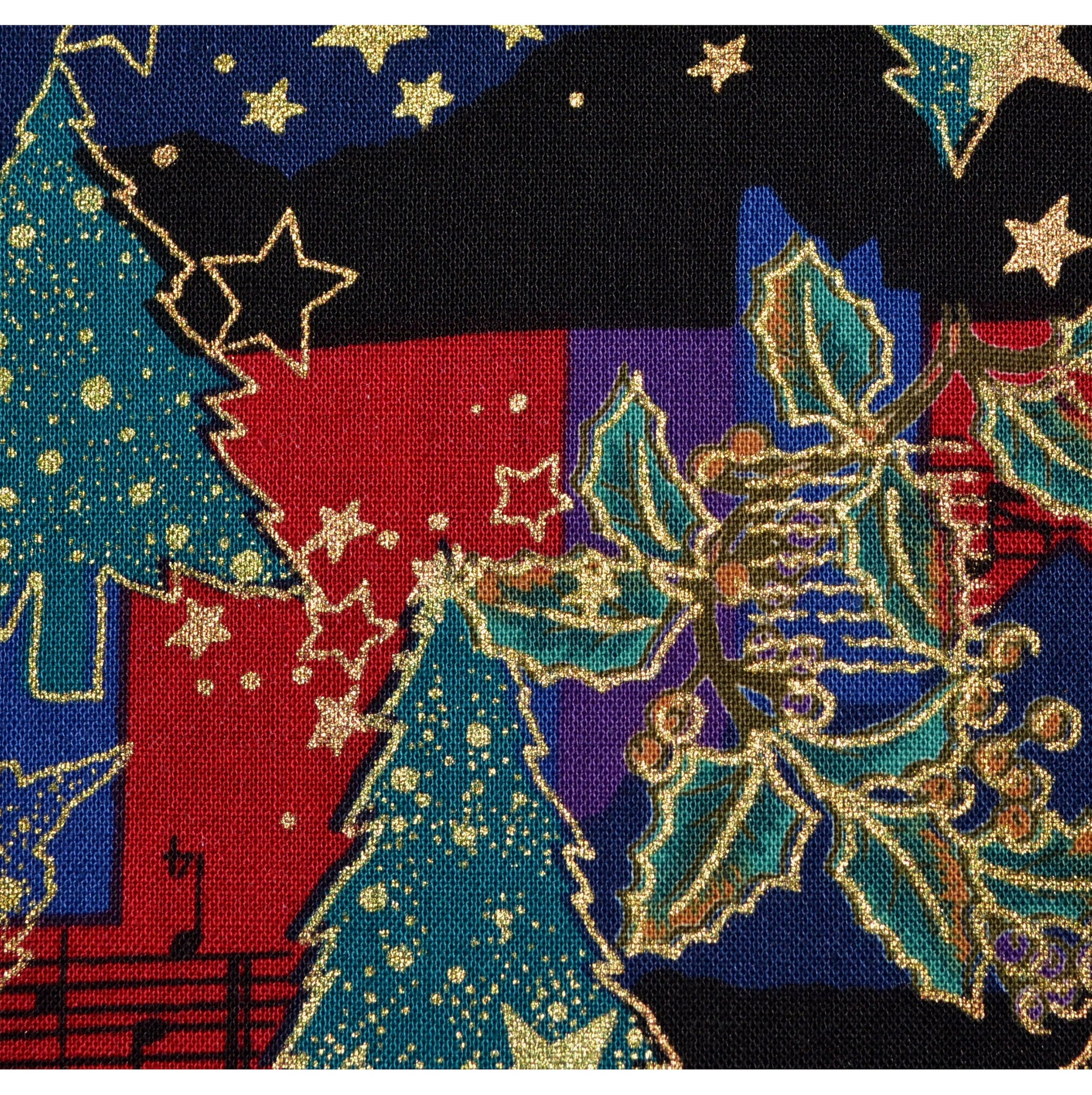 Abstract Christmas fabric, Hoffman