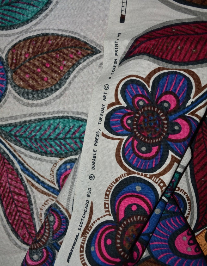 Upholstery Mod floral Flower power mod decor upholstery fabric