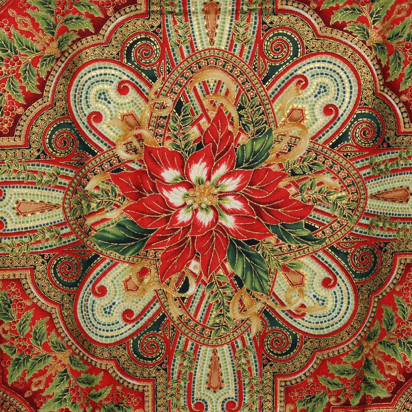 Robert Kaufman holiday flourish, Christmas fabric