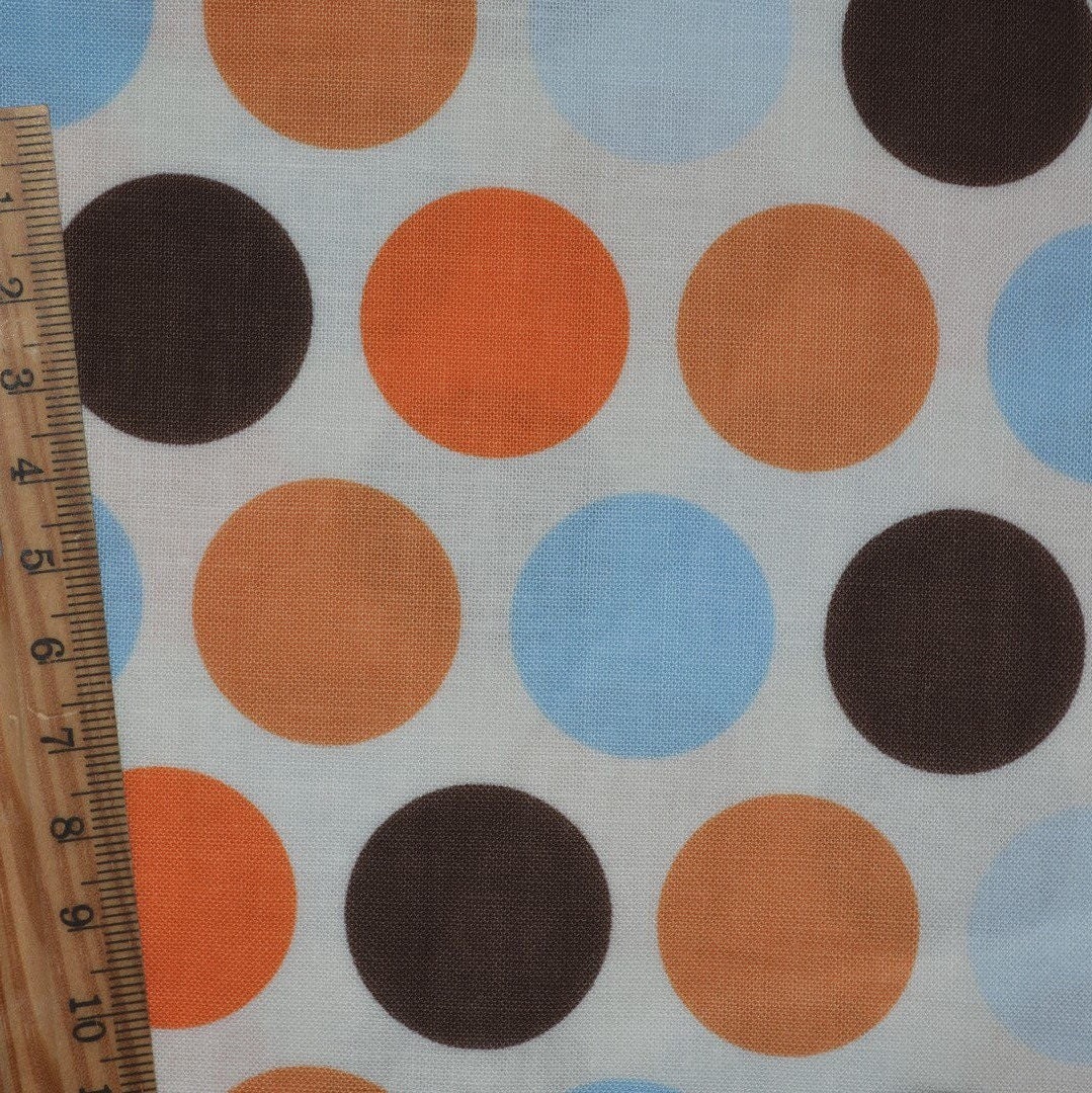 Polka dot deadstock fabric multicolored Camelot Cottons