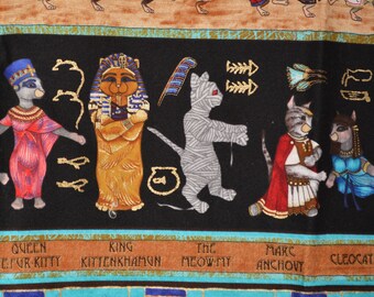 Michael Miller quilting fabric Egyptian cats Hordyszynski