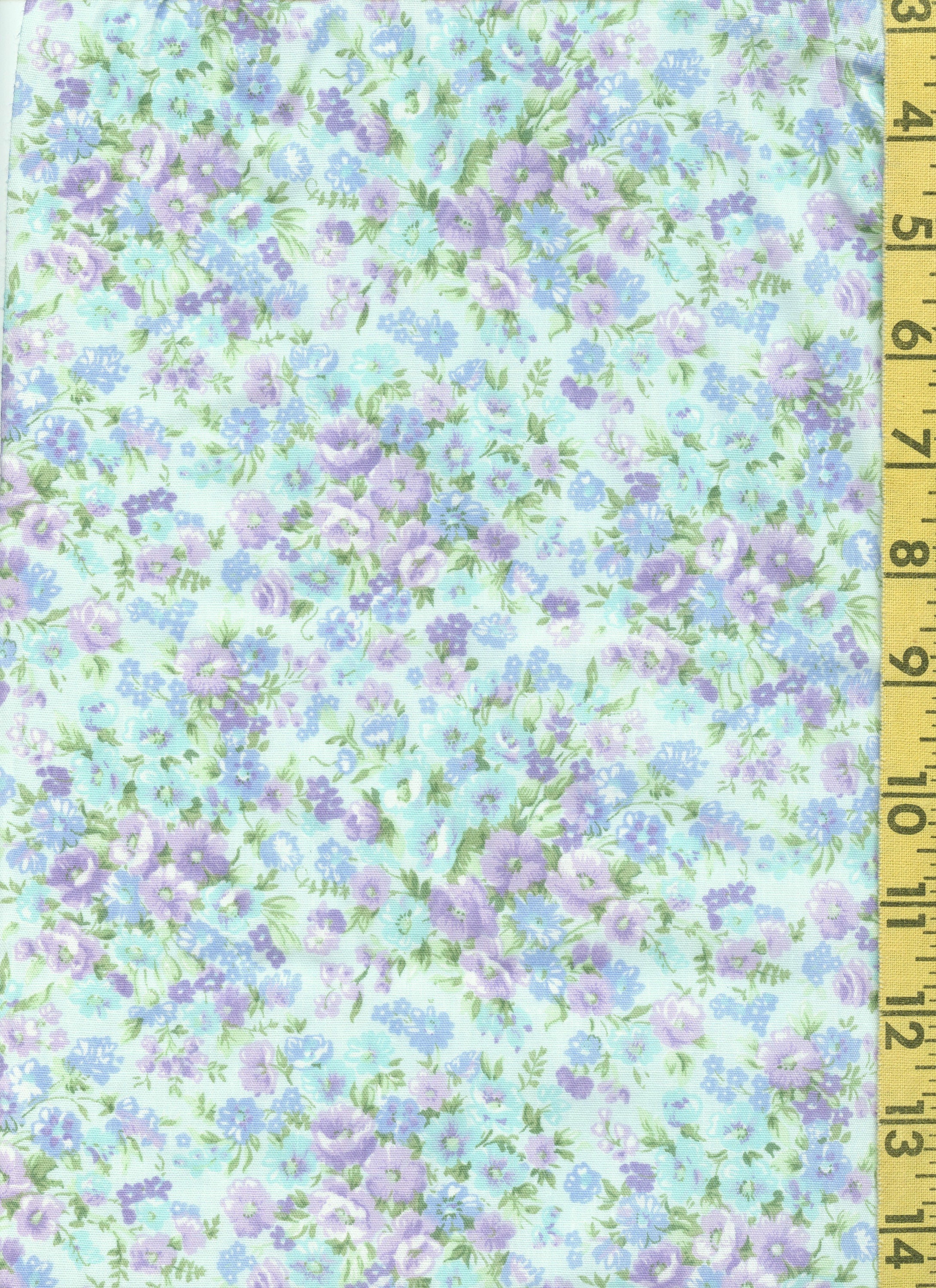 Spring pastel floral fabric mint lavender floral bouquets Etsy