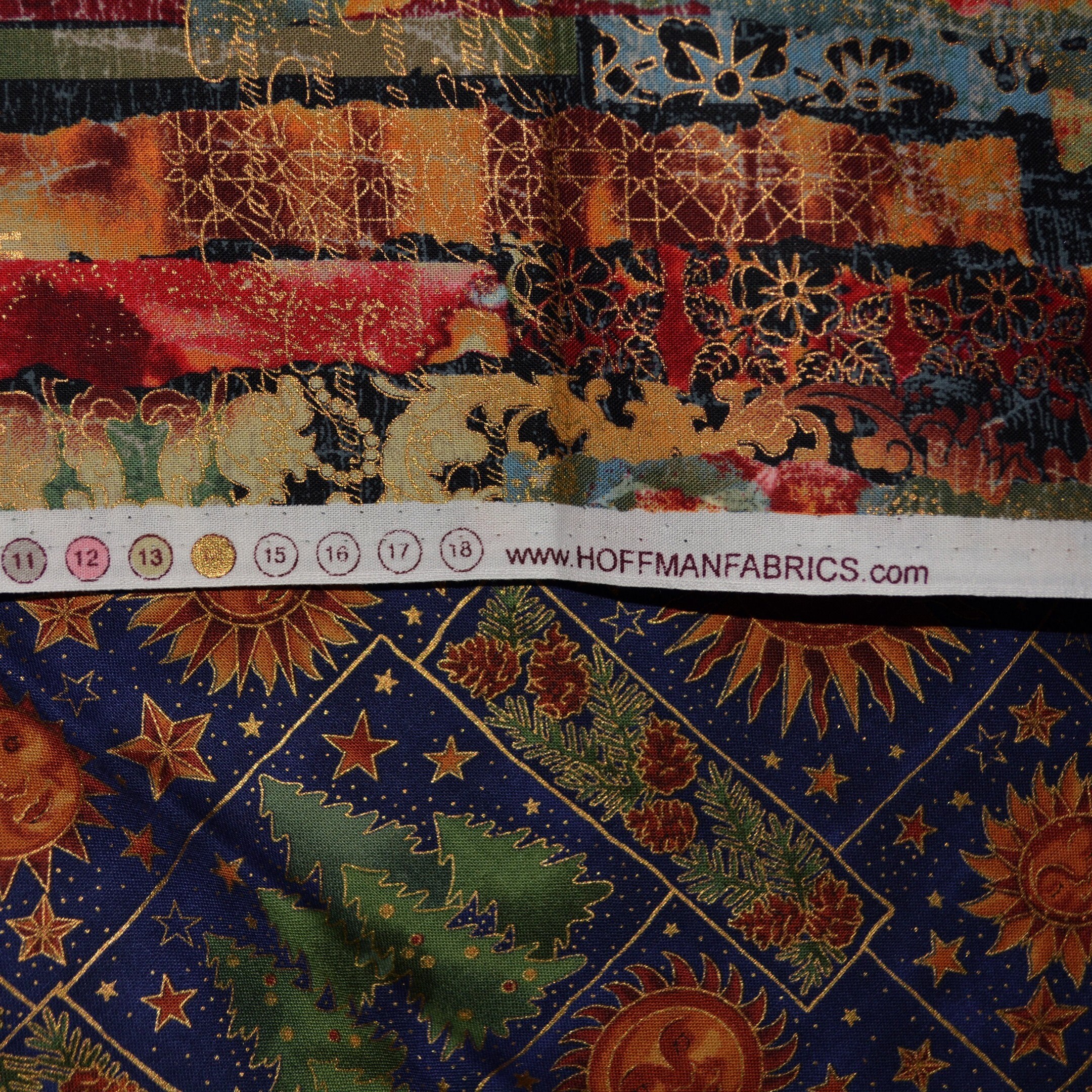 Patchwork fabric by Hoffman fabric, Punch Studio
