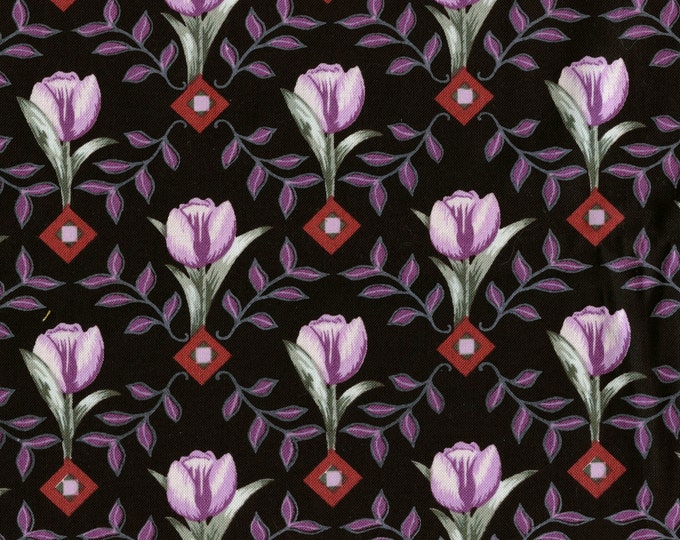 Tulip fabric, lattice floral, Northcott fabrics Jane Kriss