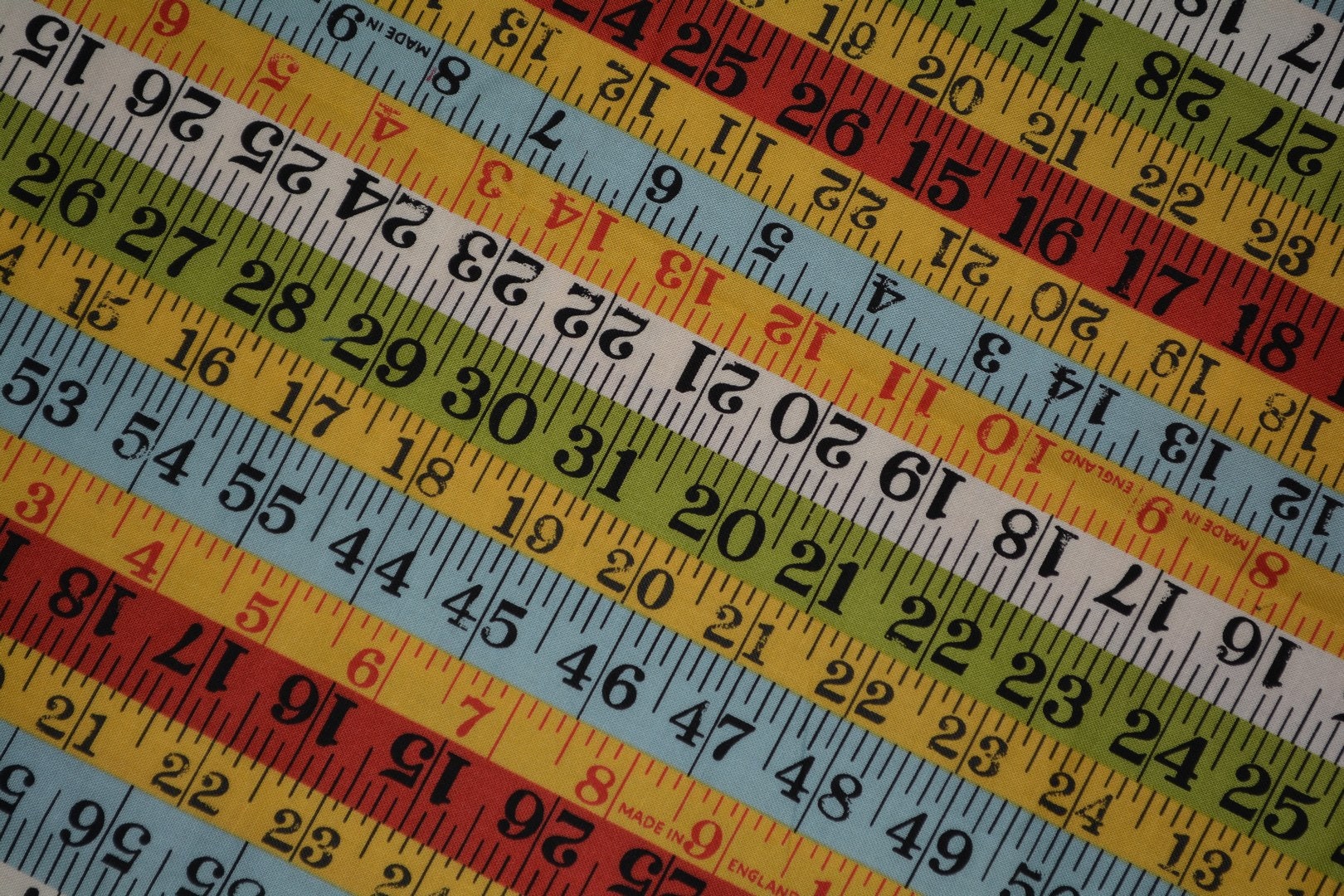 Measuring tapes cotton fabric by moda American Jane Tape Measure