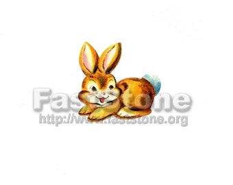 cute Easter bunny rabbit digital file JPG and PNG tif Adobe pdf