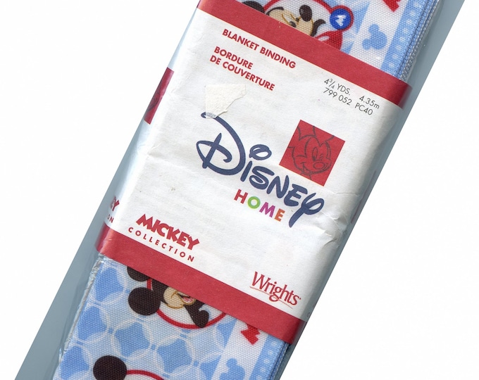 Blue Mickey Mouse blanket binding, Wrights Disney Home crafts