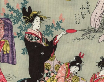 Japanese geisha fabric, Alexander Henry Stroll by the Edogawa