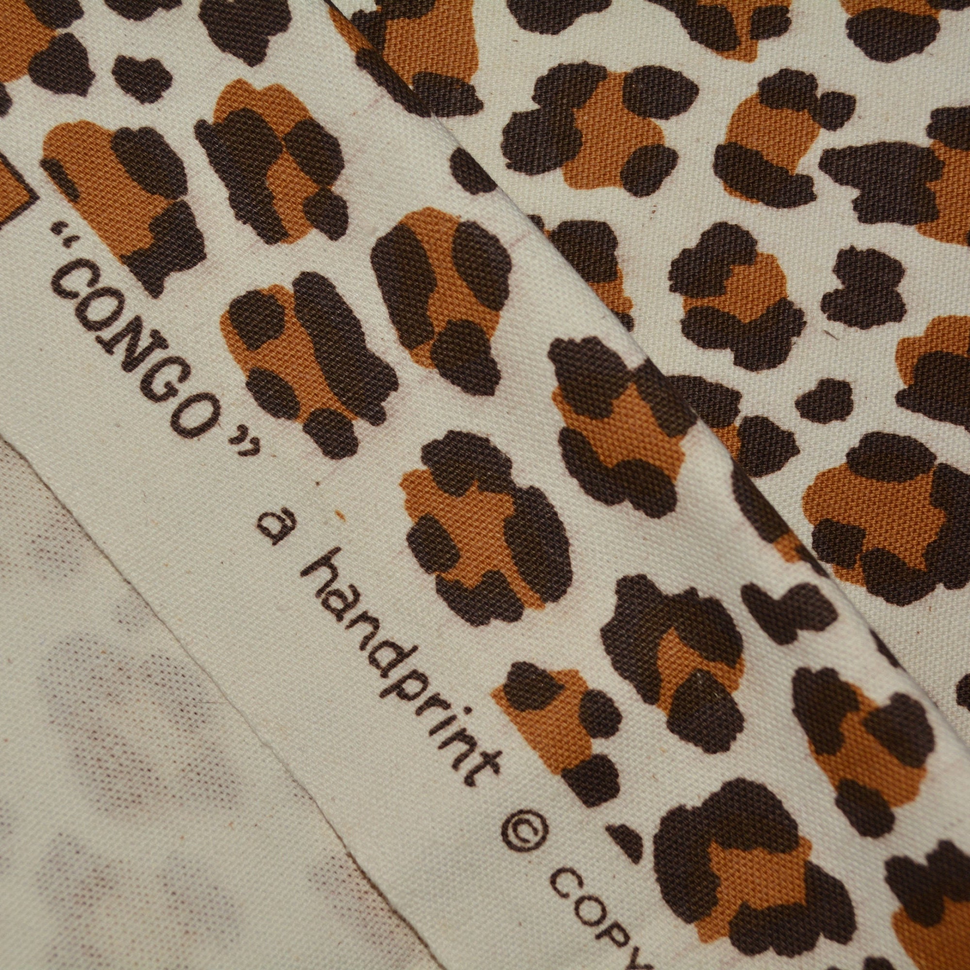 Leopoard print spots fabric, Quadrille upholstery fabric