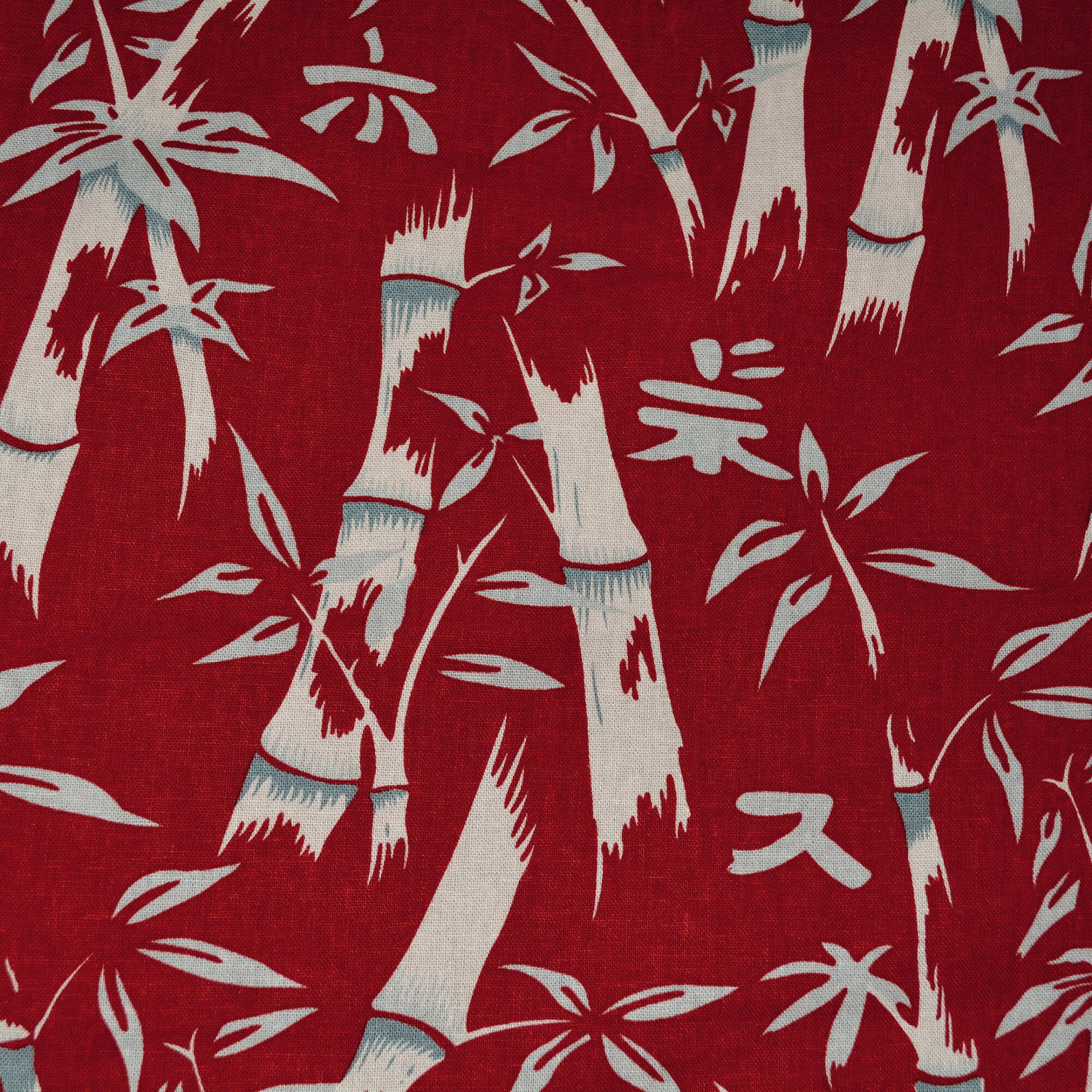 Asian fabric with bamboo print