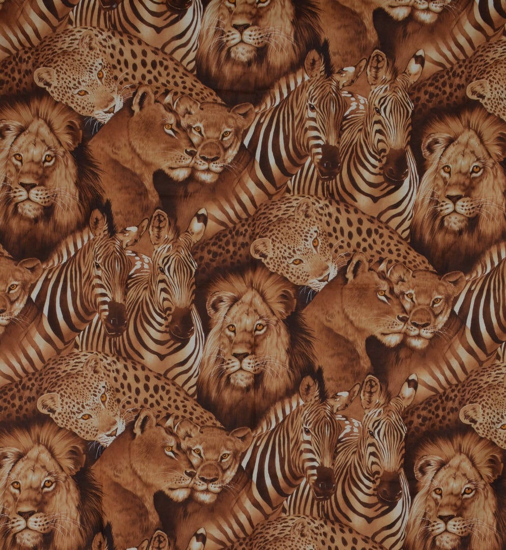 Safari fabric Lion Eyes fabric OOP Alexander Henry fabric