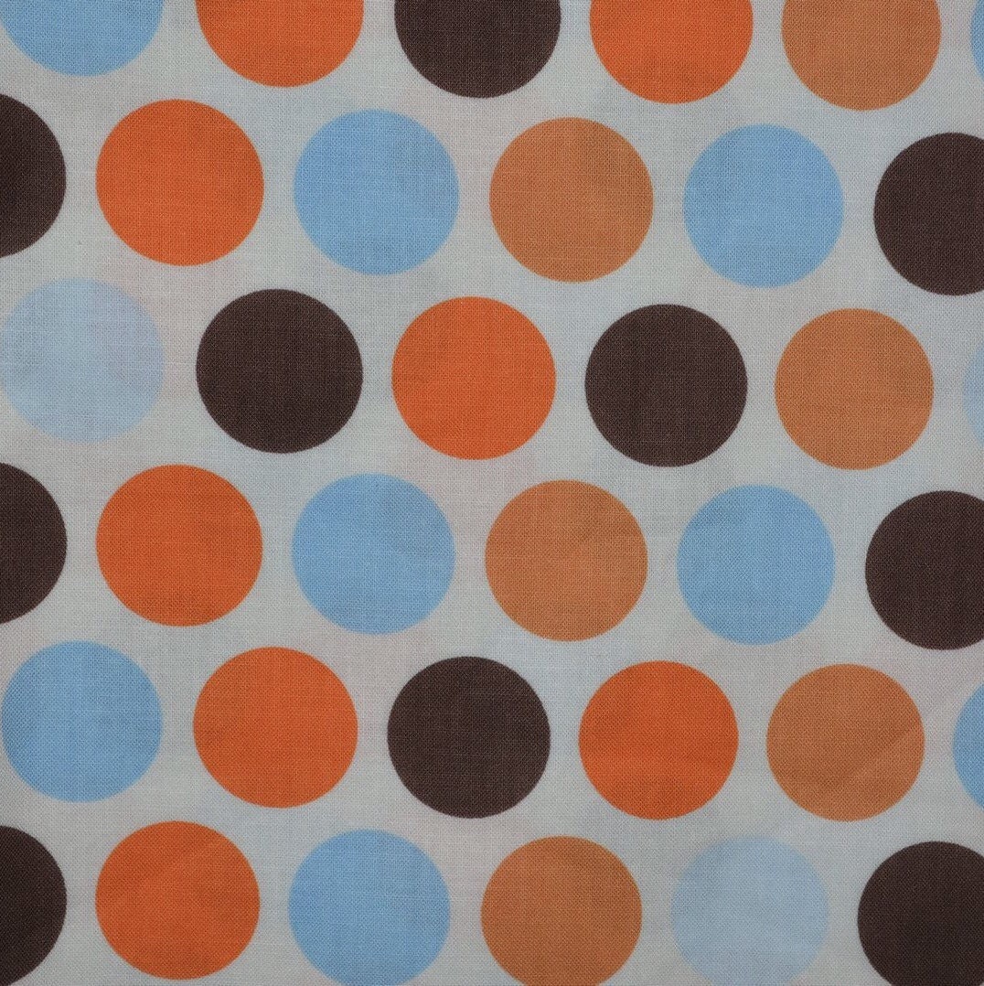 Large polka dot fabric Camelot Cottons multicolor polka dots