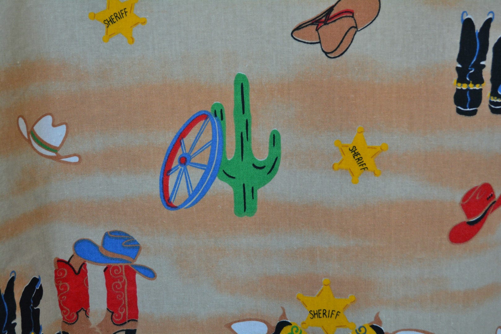 kids cowboy fabric novelty fabric fussy cut little cowboys wild west