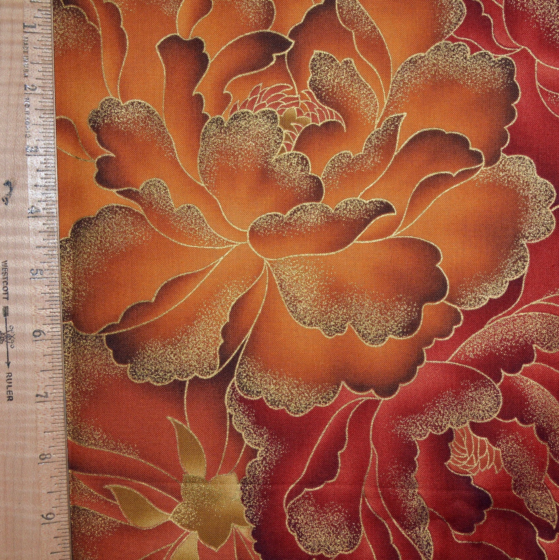 Large floral fabric, Asian fabric by the yard, Robert Kaufman Imperial