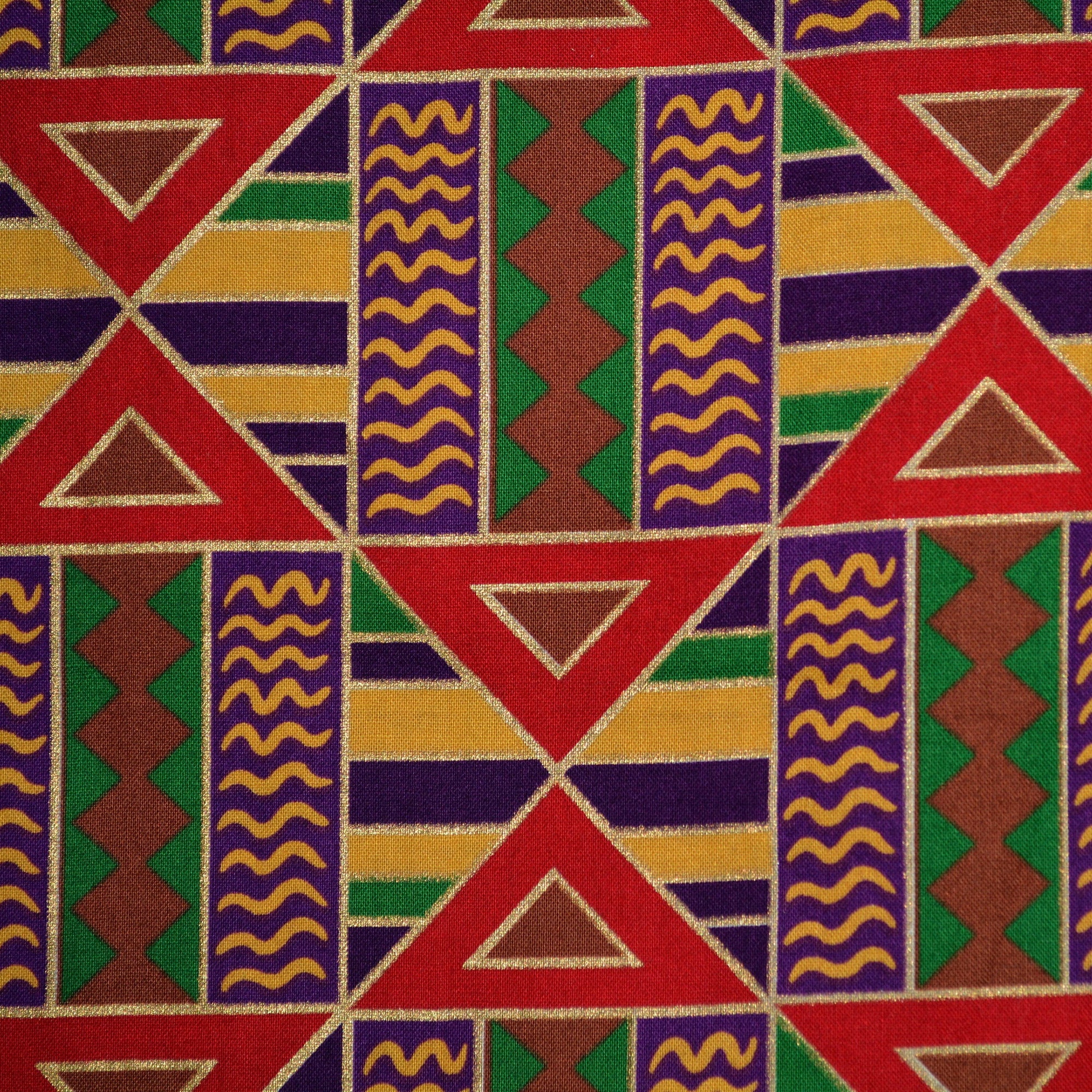 African Geometric pattern fabric, ethnic cotton for JoAnn
