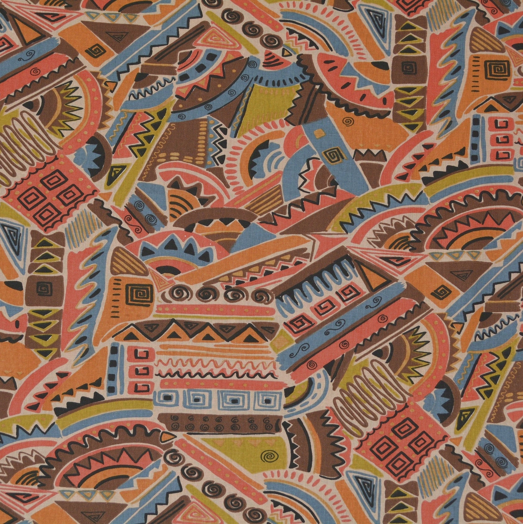 Abstract geometric fabric by the yard BAUHAUS PICASSO style