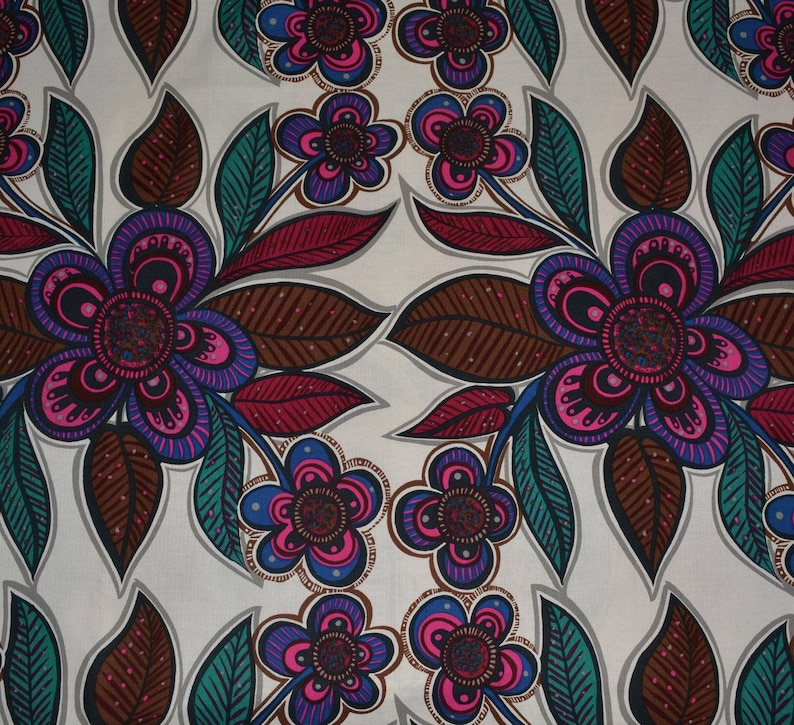 Upholstery Mod floral Flower power mod decor upholstery fabric
