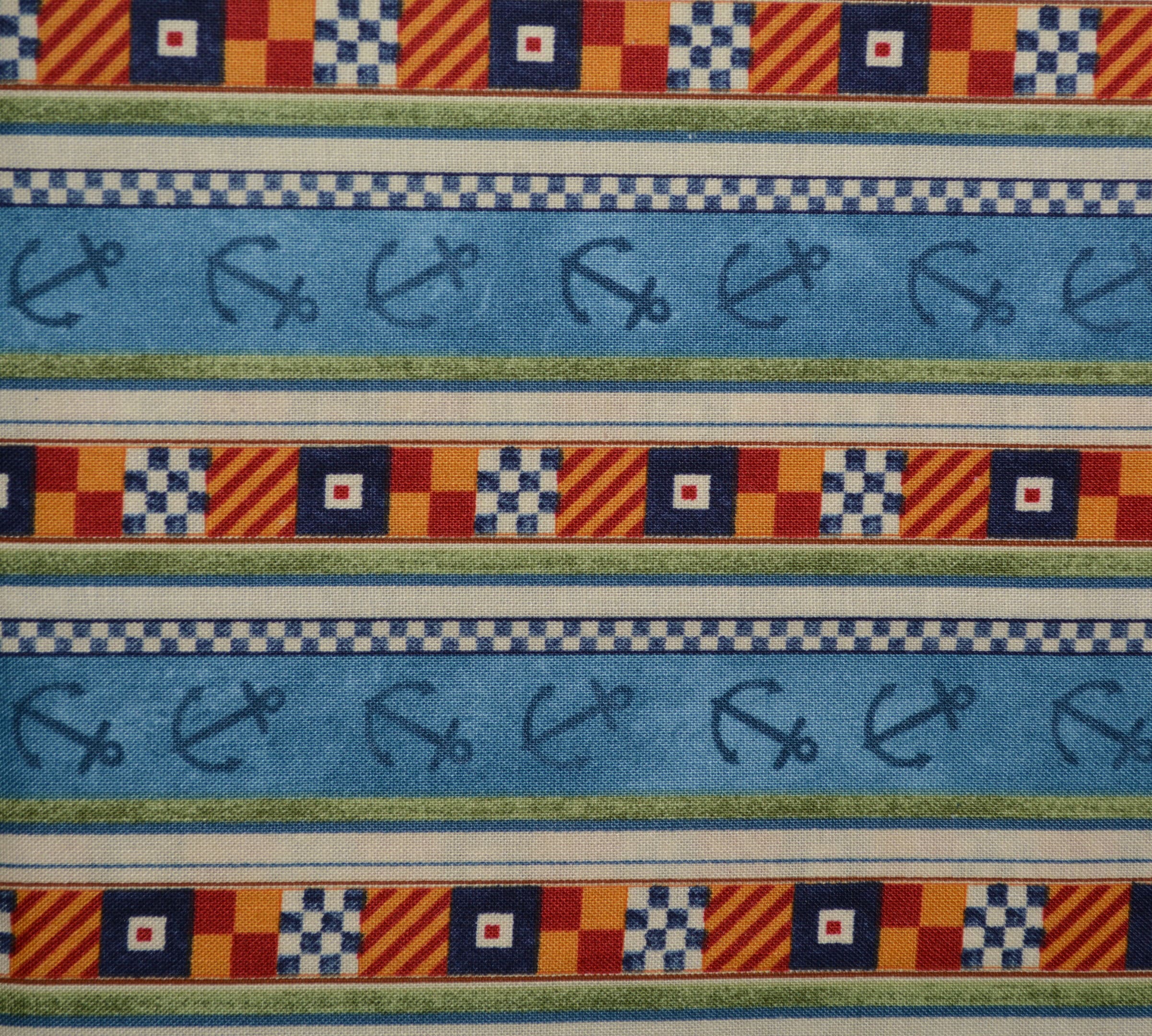 Sailing nautical fabric striped half yard lengths SSI fabrics Etsy