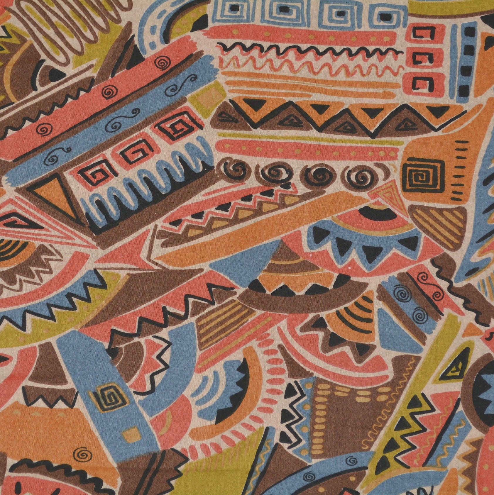 Abstract ethnic print fabric by the yard apparel width Etsy