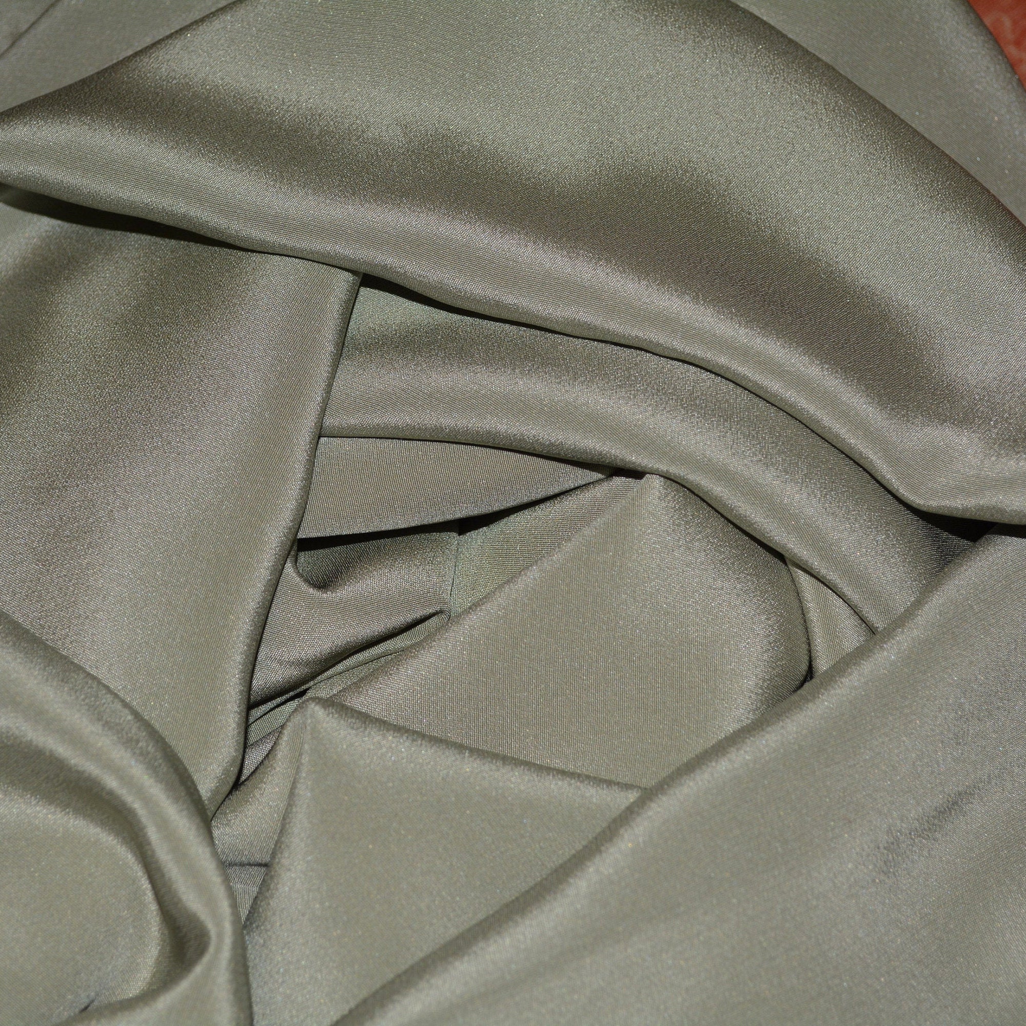 Solid Silk fabric for linings, for dresses, celadon pure silk fabric