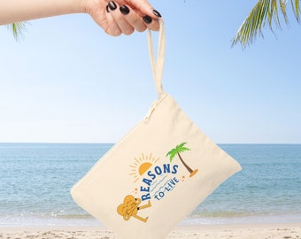 Summer Lover Pouch, Cute Beach Little Bag, Vacation Essential, 420 Fun Gift, Travel Make up Bag, Toiletry Bag, Pool Pouch Zipper Bag