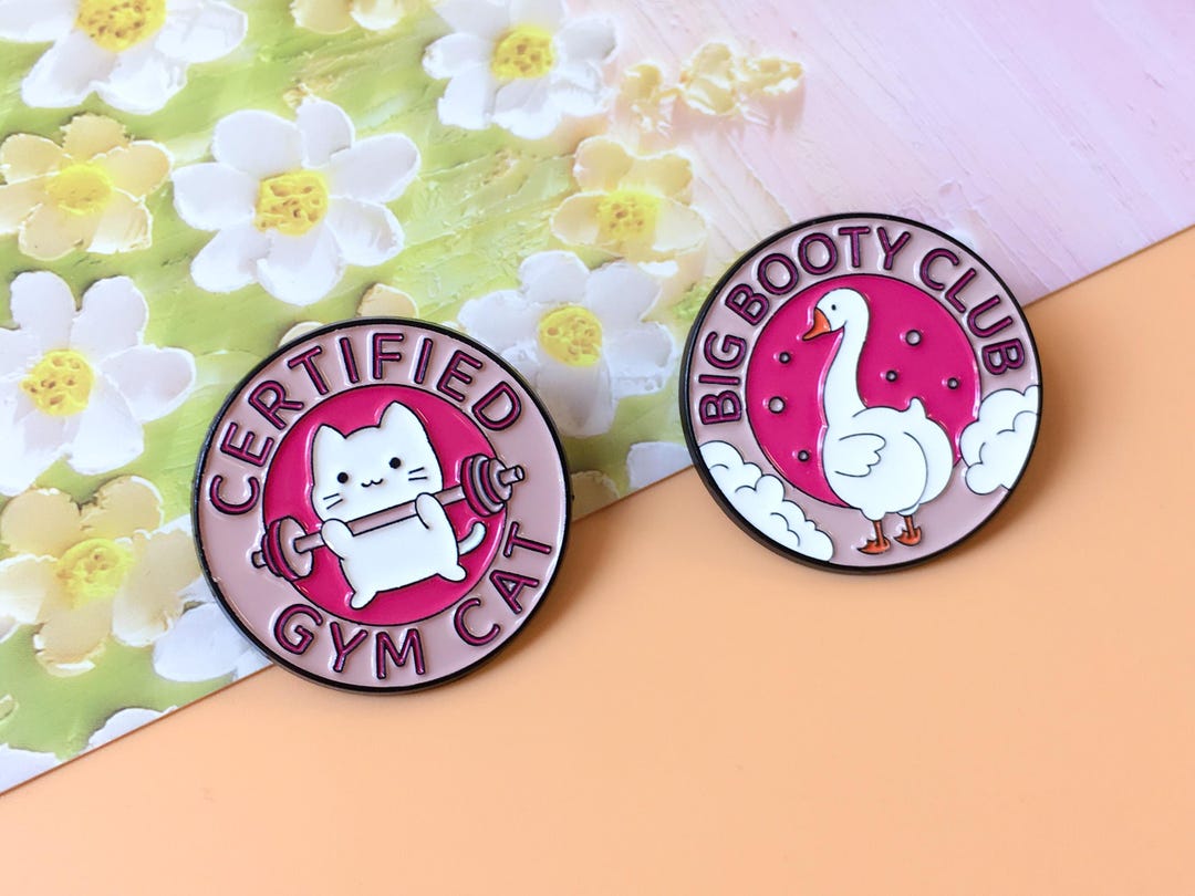 Boxing Cat Pin Cat and Goose Enamel Pin | Gym Badge Pin | Lapel Pin | Collar Pin ...