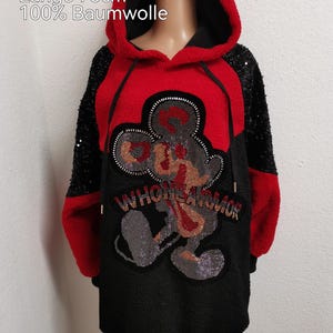 Mickey Mouse Glitter Teddy Plush Sweater Size 40-44