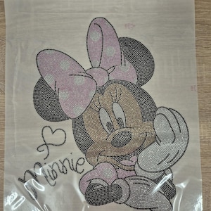 Minnie Mouse Hot Fix Strass Eisen Auf Heat Bling Kristall Transfer Patch Applikation Aufkleber