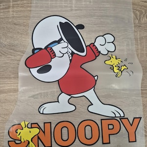 Snoopy Cartoon DTF Transfer Iron-on Heat Transfer to Clothing - Textile Ready to Print