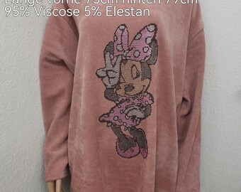 Minnie Mouse Glitzer Cord Pullover Größe 48-52