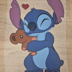 Stitch Cartoon DTF Transfer Bügelbild Wärmeübertragung auf Kleidung - Textil druckfertig