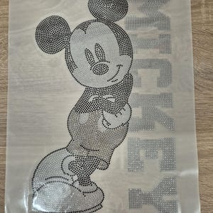 Mickey Mouse Hot Fix Strass Eisen Auf Heat Bling Kristall Transfer Patch Applikation Aufkleber
