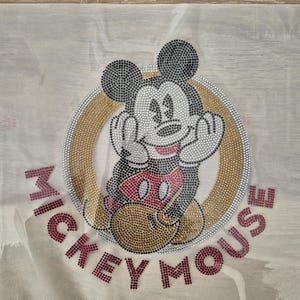 Mickey Mouse Hot Fix Strass Eisen Auf Heat Bling Kristall Transfer Patch Applikation Aufkleber