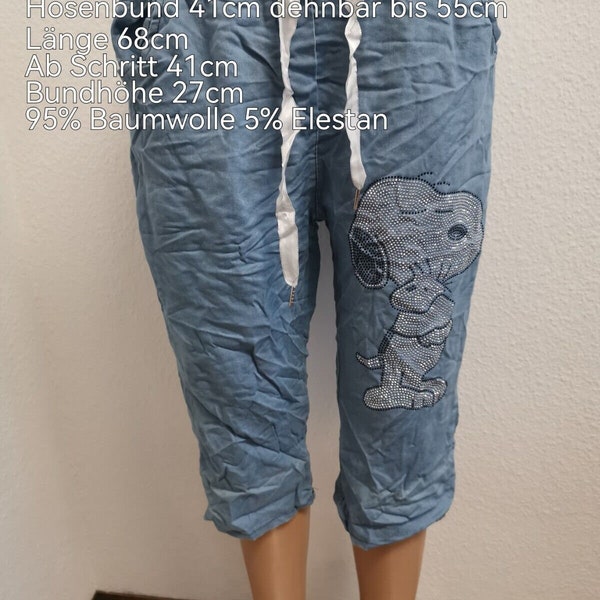 Snoopy Glitzer Capri Hose Größe 36-42