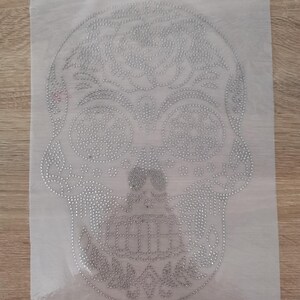 Totenkopf Hot Fix Strass Eisen Auf Heat Bling Kristall Transfer Patch Applikation Aufkleber