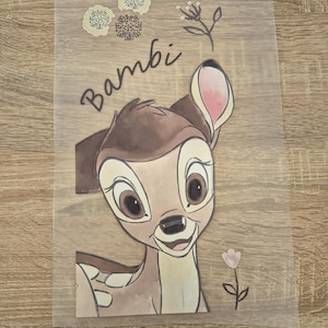 Bambi Cartoon DTF Transfer Bügelbild Wärmeübertragung auf Kleidung - Textil druckfertig
