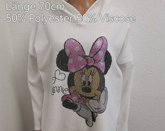 Minnie Mouse Glitzer Cord Kapuzen Pullover Größe 36-42