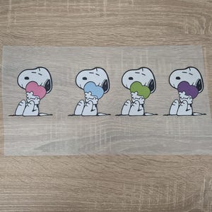 Snoopy Cartoon DTF Transfer Bügelbild Wärmeübertragung auf Kleidung - Textil druckfertig